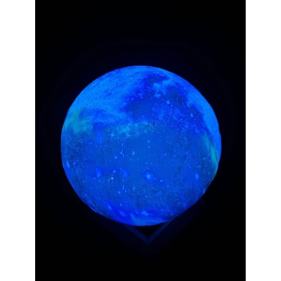 Moon Globe Night Light Multi Color 7in