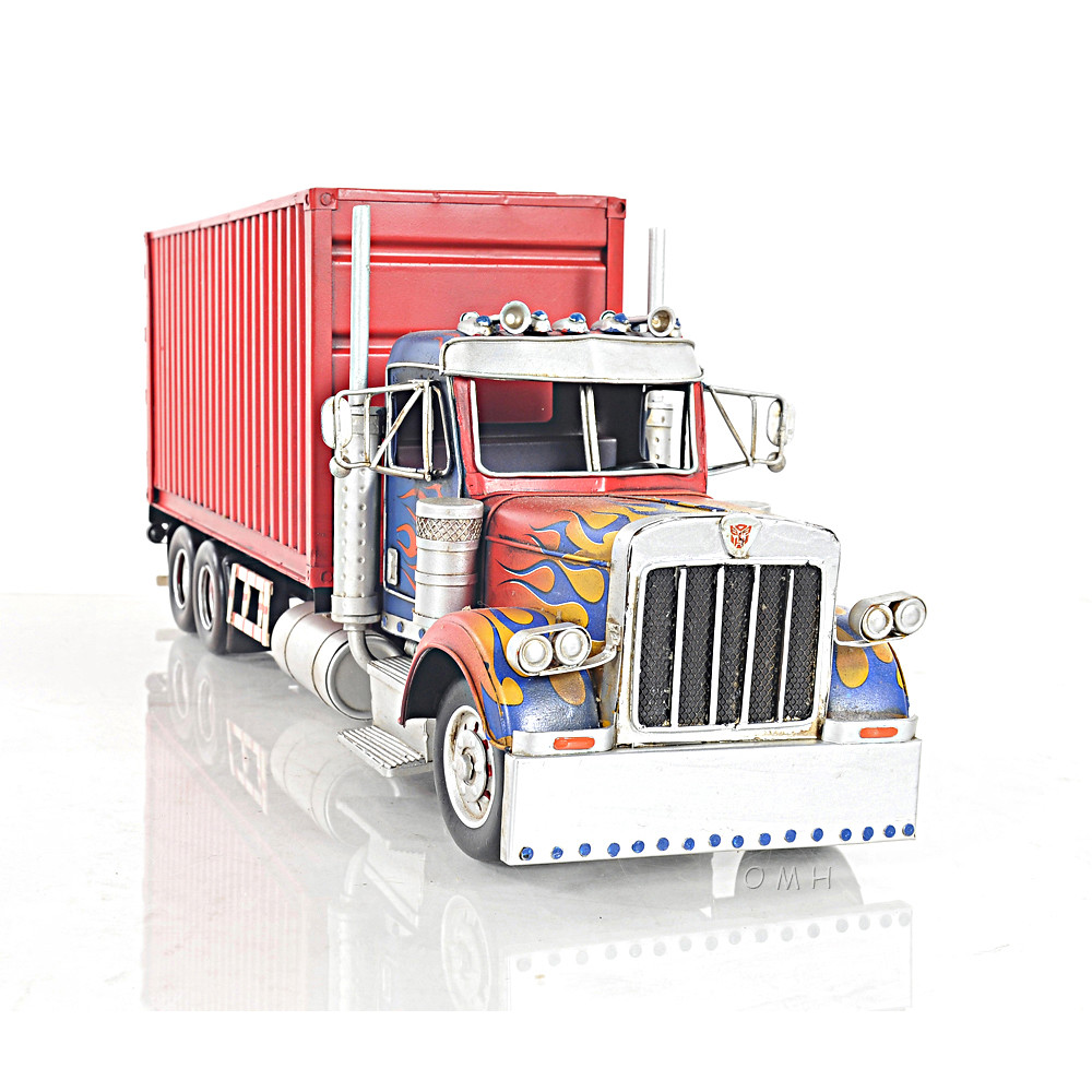 Rectangular Tissue Holder 10 Wheeler Box Container Truck 19.5" Scale Metal Model