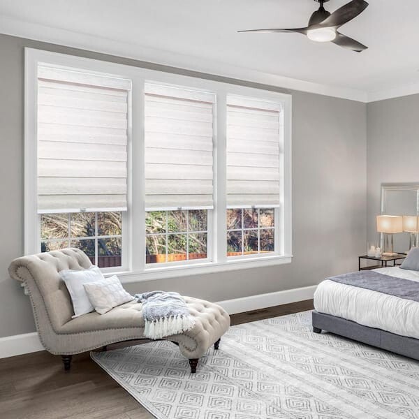 Chicology Cordless Light Filtering Dual Layer Zebra Roller Shade - Basic Natural