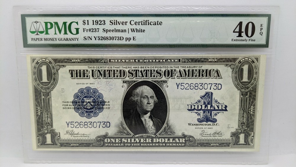 1923 $1 Silver Certificate - PMG 40 EPQ - Fr#237 - Large Size Note