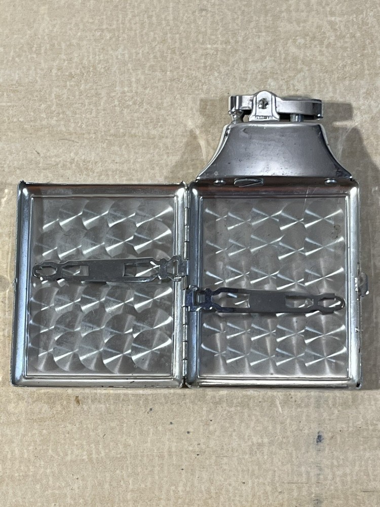Vintage Ronson MasterCase Cigarette Case Lighter Combo Art Deco Rare