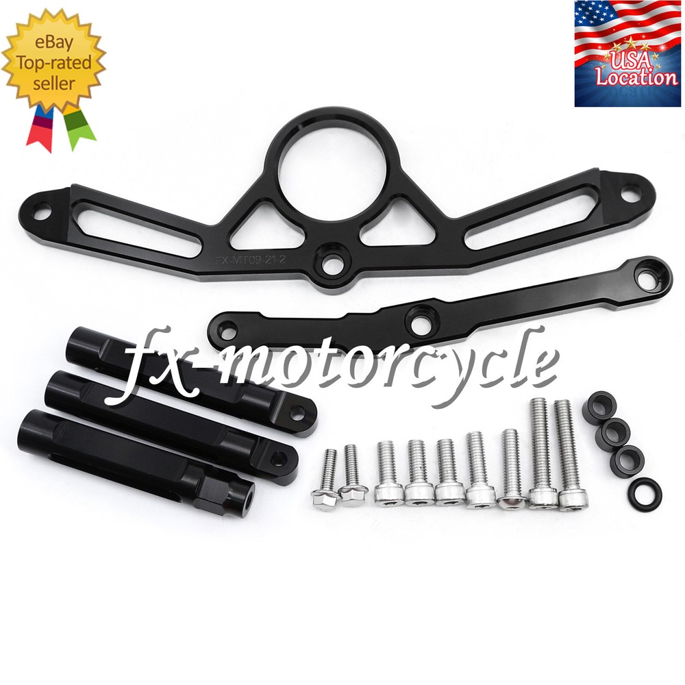 For Yamaha MT09 2021 2022 2023 Adjustable Steering Stabilizer Bracket Mount Kit
