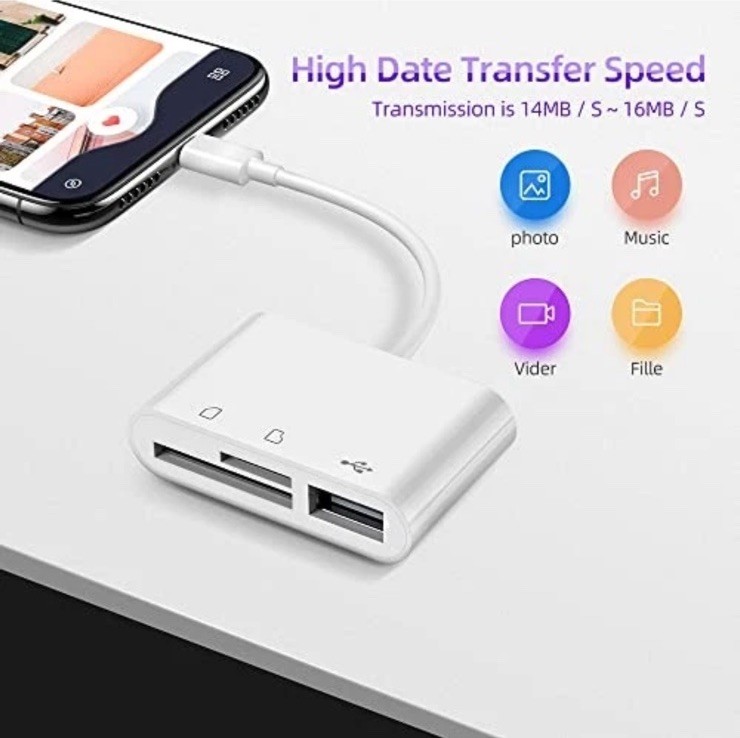 USB C to Micro SD TF Memory Card Reader, Compatible with iPad Pro, MacBook