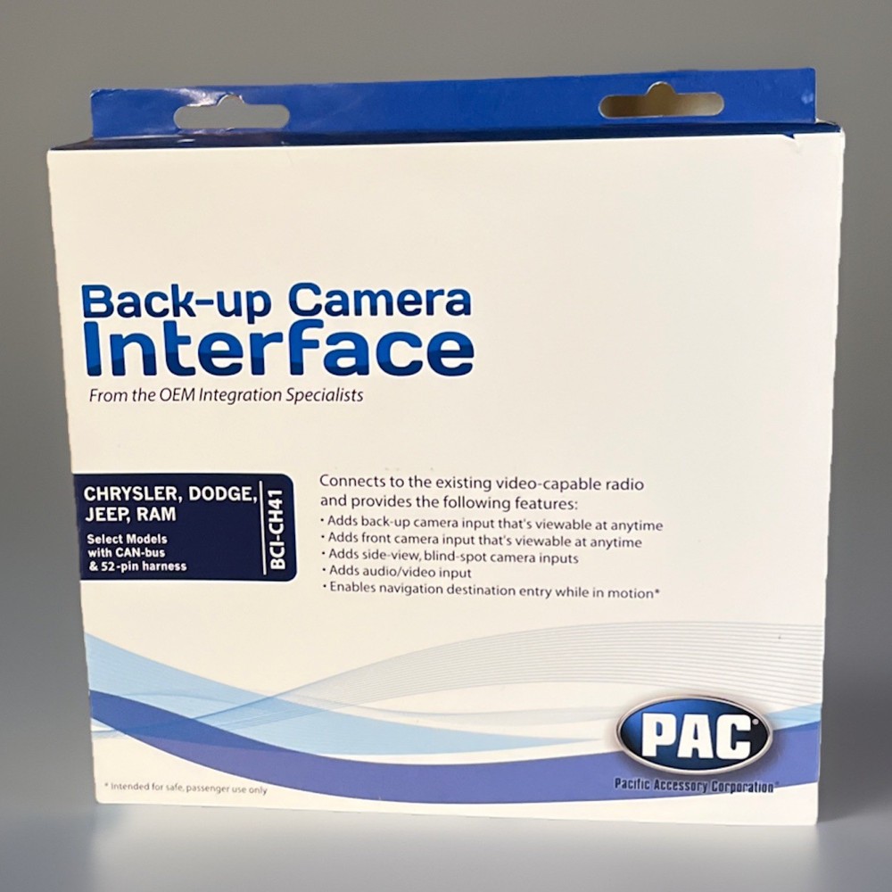 PAC BCI-CH41 BACKUP CAMERA/NAVIGATION UNLOCK INTERFACE for SELECT DODGE/JEEP/RAM