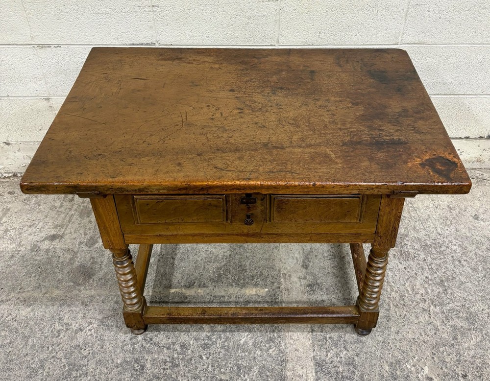 Antique Rustic Spanish Colonial Farm Table Library Table Work Table