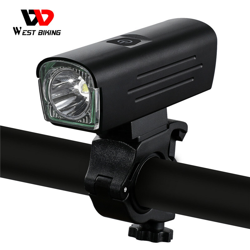 WEST BIKING Bicycle Front Light 1300 Lumen LED USB Rechargeable Light Flashlight