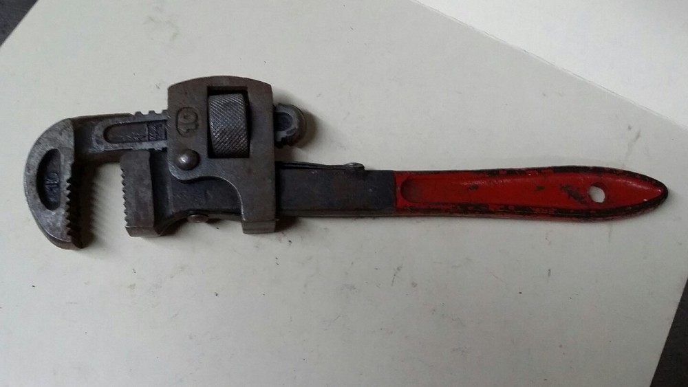 vintage 10" forged pipe wrench