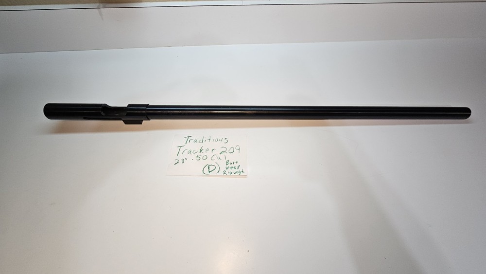 Traditions Tracker 209 Inline Muzzleloader 23” Barrel Without a Breech (D)
