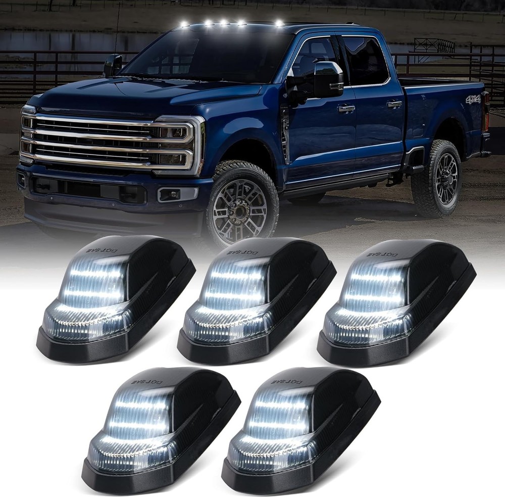 For 17-22 Ford F250 F350 F450 F550 Super Duty Smoked LED Cab Roof Marker Light