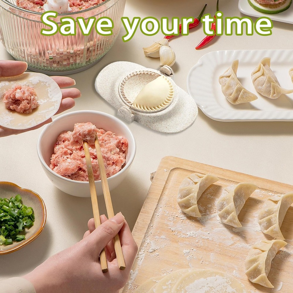 Empanada Maker Press & Dumpling Maker Set - 2 Sizes (4" + 3") Non-Stick for E...