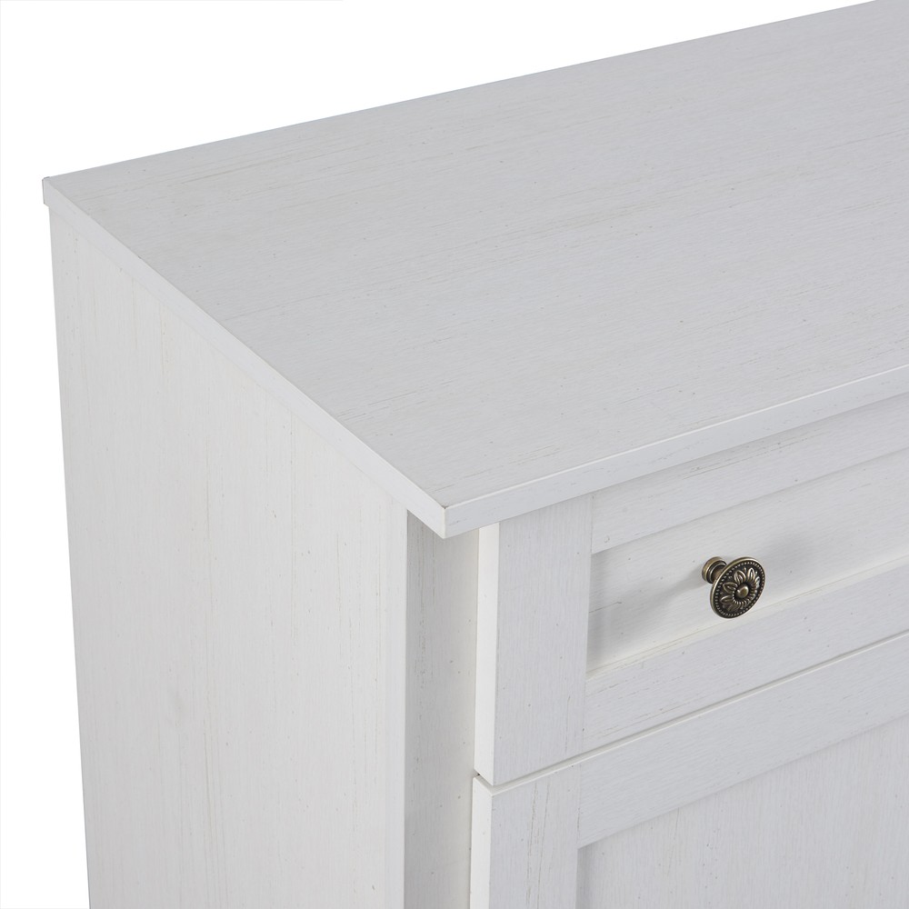 Sideboard Buffet Cabinet 2 Drawers 4 Doors Kitchen Buffet Storage Cabinet White