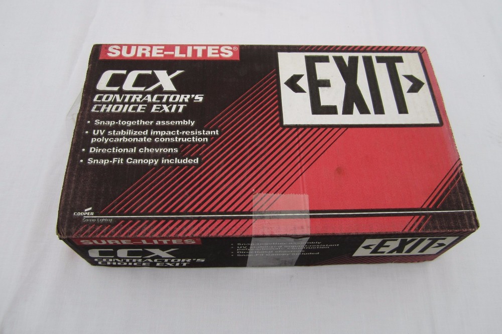 COOPER LIGHTING EXIT LIGHT SIGN CCX61RWH7 EX1 Sure-Lites