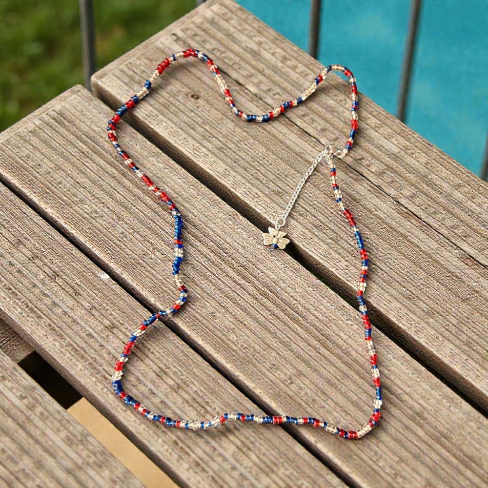 Silver Seed Bead Necklace/Belly Chain
