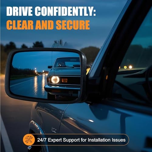 Driver Side Heated Mirror Glass Replacement for Dodge Ram Left (Driver Side)