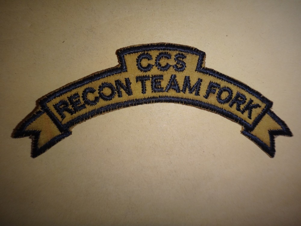 Vietnam War Scroll Patch MACV-SOG RECON TEAM FORK CCS 5th Special Forces Group