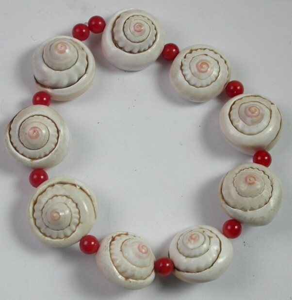 Stretch Coral & Shell Ocean Beach Handcrafted Bracelet Beach Wedding