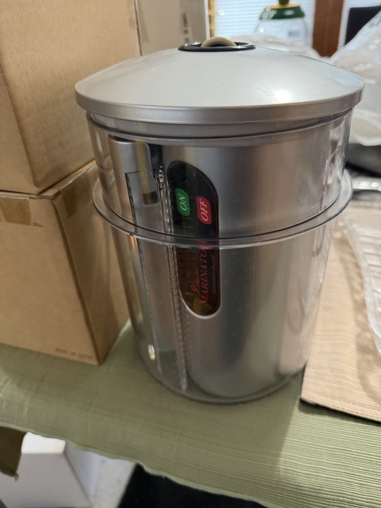 Marinator Vacuum Sealer Container Lid Plastic Silver Clear Marinate