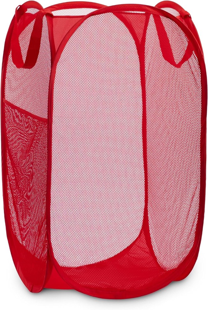 Collapsible Mesh Foldable Hamper 14" x 14' x 24" Navy Blue