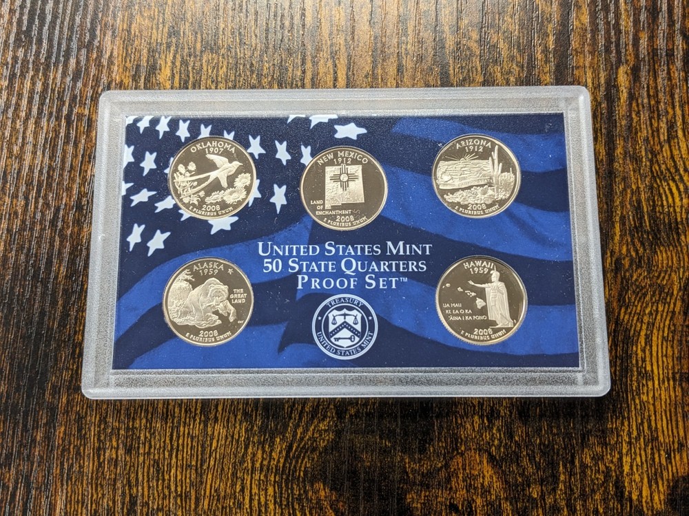 2008-s QUARTER Proof Set. JUST AS PICTURED.