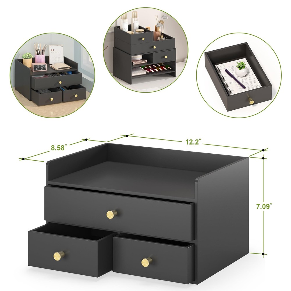 Desk Organizer - Stackable, No Assembly Required, Ideal for Office/Home Use -...