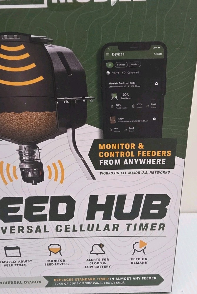 Moultrie Mobile Feed Hub Universal Cellular Timer - New Sealed Box