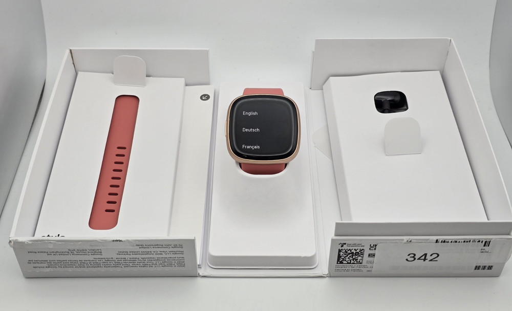 Fitbit Versa 4 Smart Watch, GPS - Pink Sand / Copper Rose