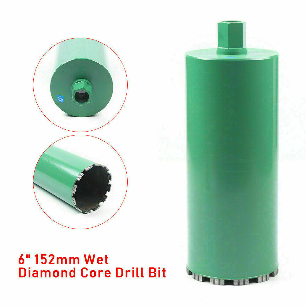 6" Wet Diamond Core Drill Bit for Concrete, Brick, & Masonry - 1-1/4” Threads