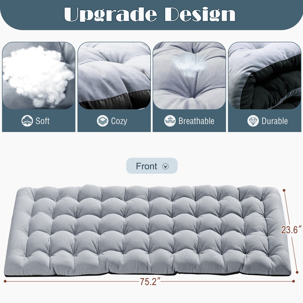 Rollaway Folding Guest Bed Rolling Cot Folding Chaise with Pillow Camping Bed