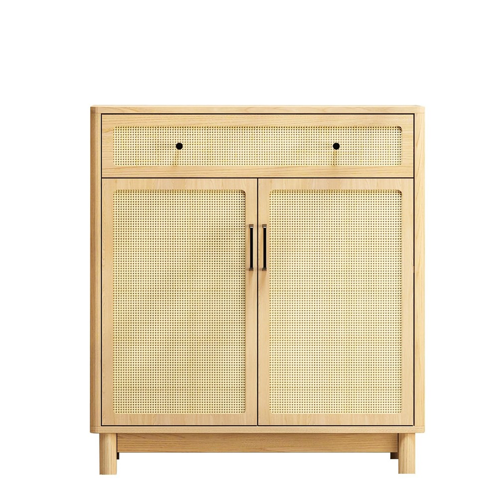 Sideboard Buffet Cabinet with Storage, Modern Wood Versatile Coffee Bar Conso...
