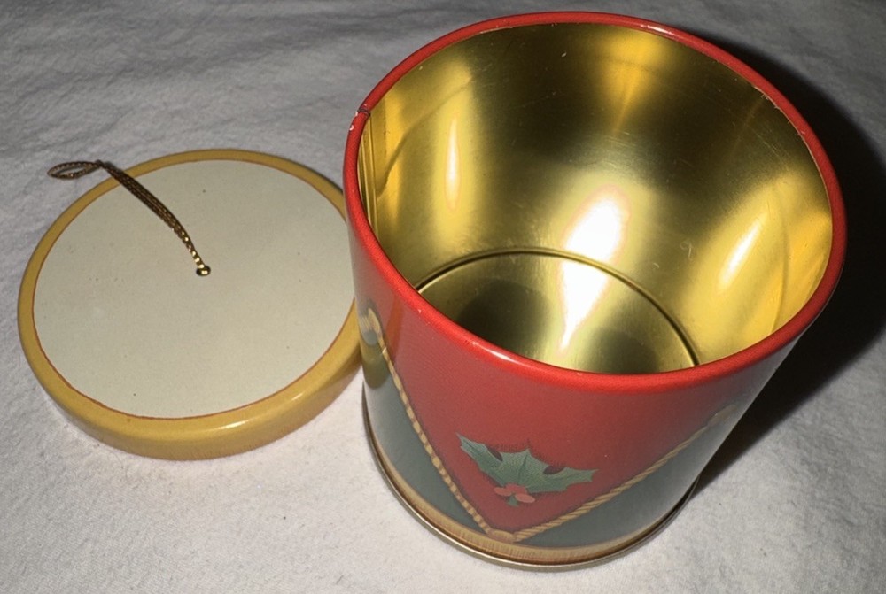 Hallmark Ornament Tin Drum Tree Trimmer Container