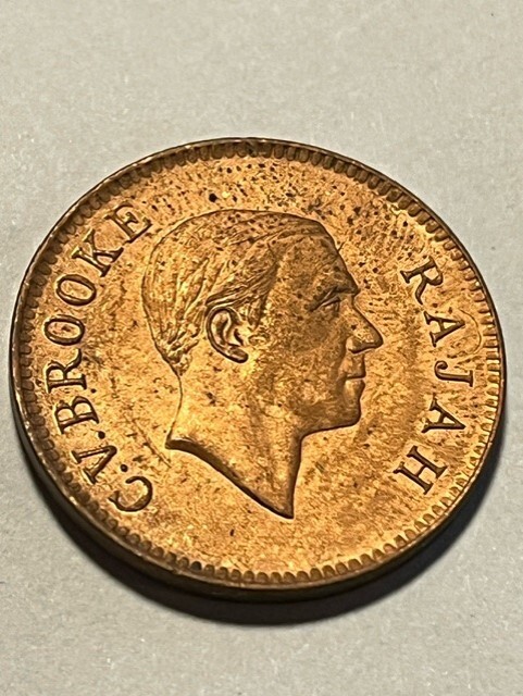 1937-H Sarawak 1 Cent/Red Unc++ #15396