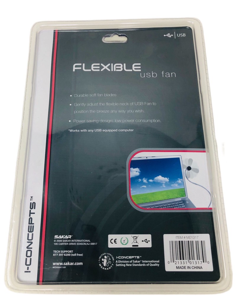 Flexible USB Fan Notebook Computers USB Powered I-Concepts