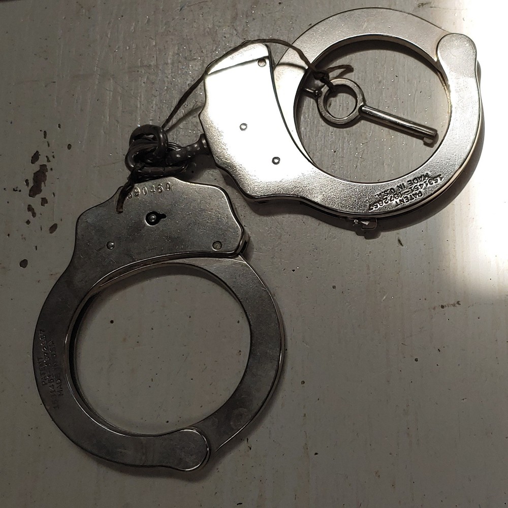 Two Smith & Wesson Handcuffs Cuff Vintage with key(s)