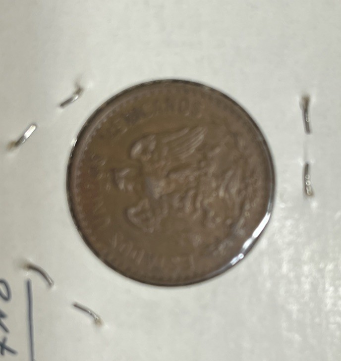 1925 Mexico 2 Centavos Glossy Brown Unc