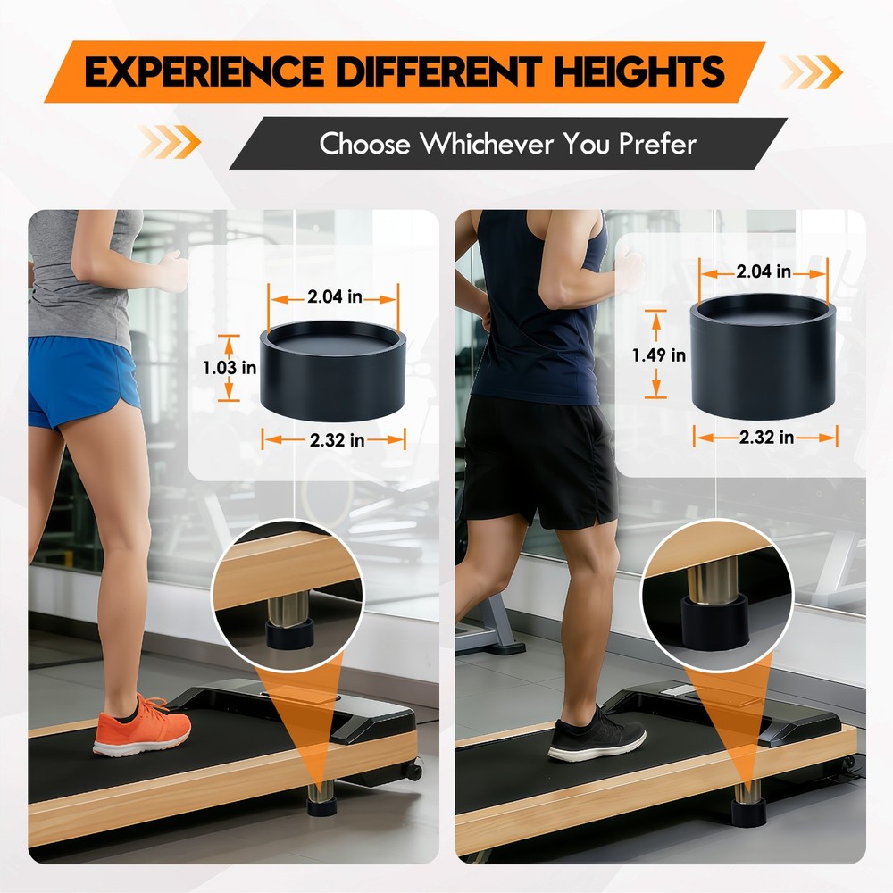 4-Pack Treadmill Incline Riser Blocks for Leveling & Uphill Training