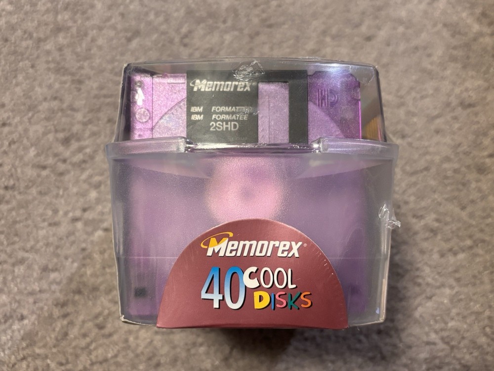 Memorex 40 Pack Cool Disks 3.5” Diskettes PC Formatted Computer New Sealed