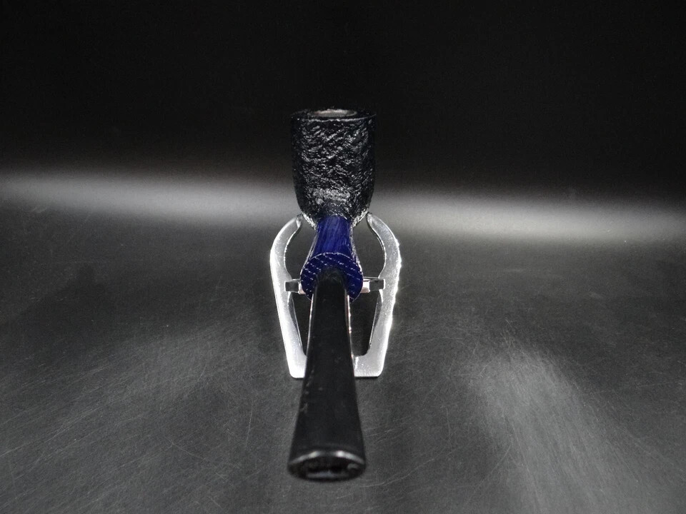 TURKIEWICZ BLACK OAK MORTAR HAND MADE BLACK & BLUE BILLIARD PIPE ST