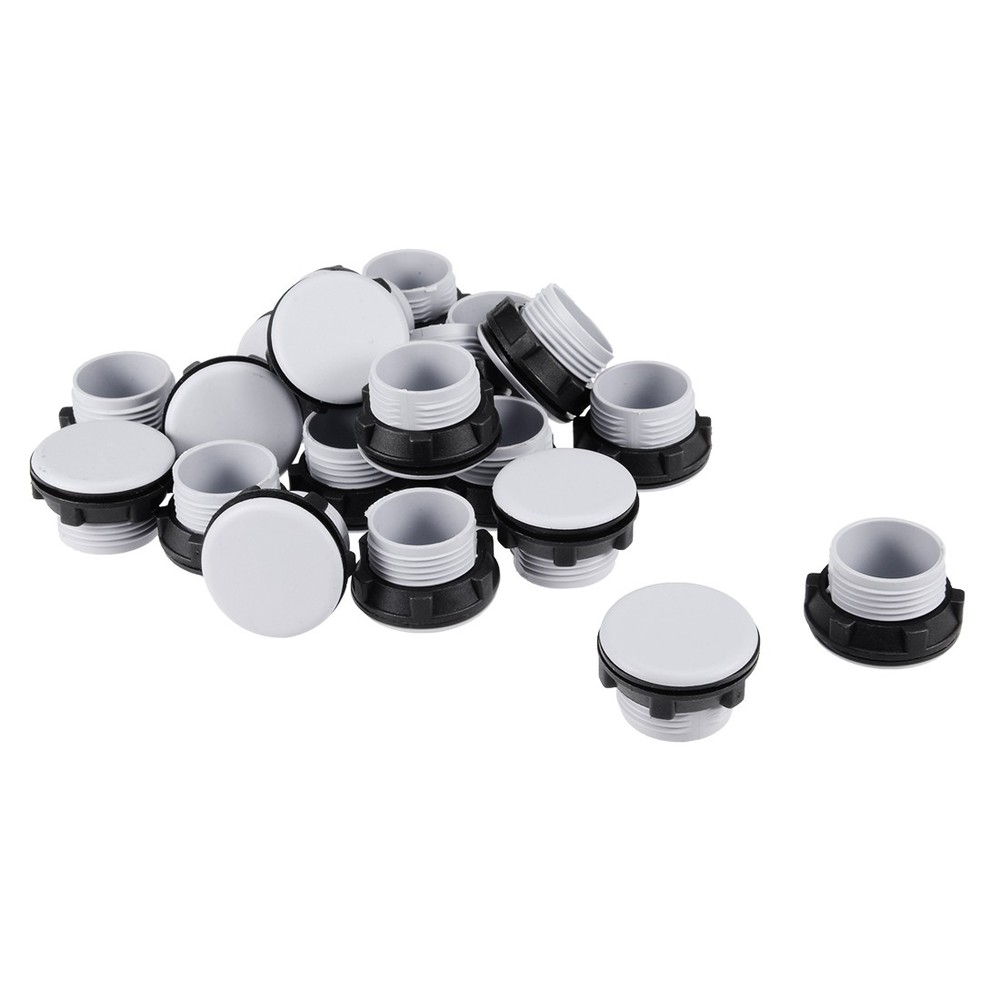 20 Pcs 22mm Gray Plastic Push Button Switch Hole Panel Plug