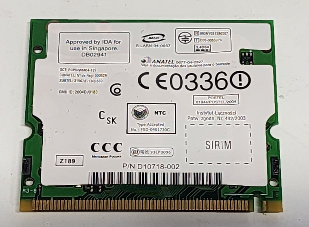 Dell mini PCI wireless card OK3444