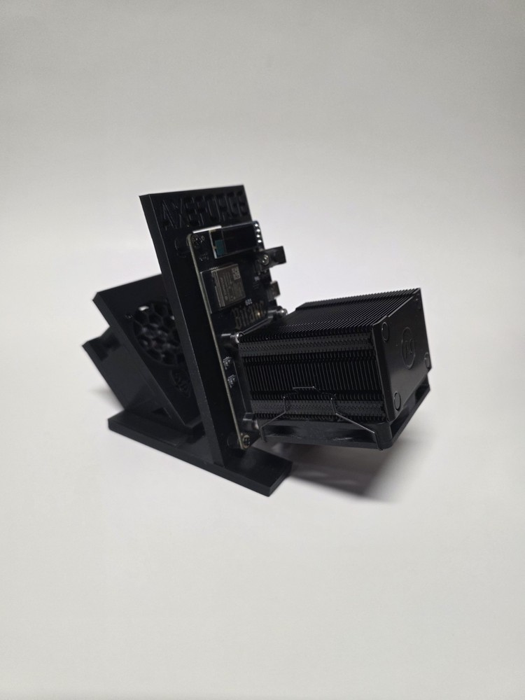 Bitaxe 601+ Stand Black By AxeForge Technologies - Built For Maximum Air Flow