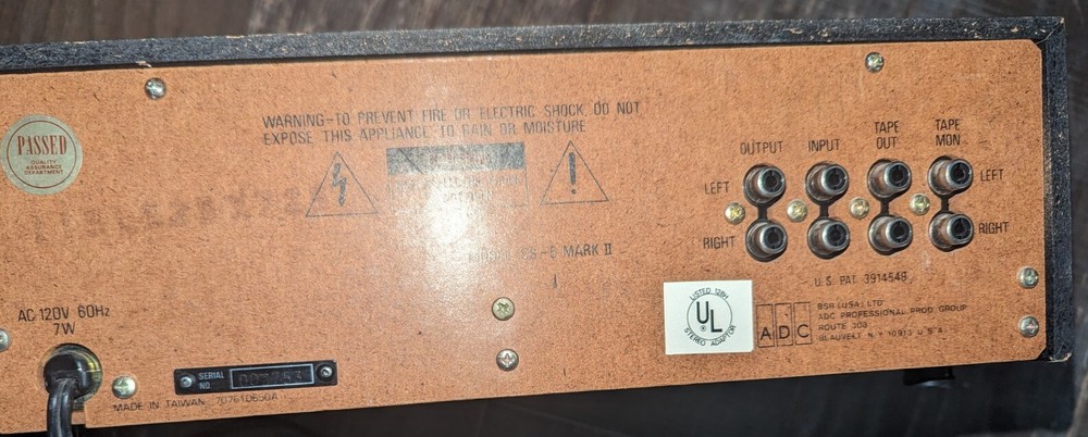 ADC EQ Sound Shaper Five Mark II - Stereo Frequency Equalizer SS5Mk2