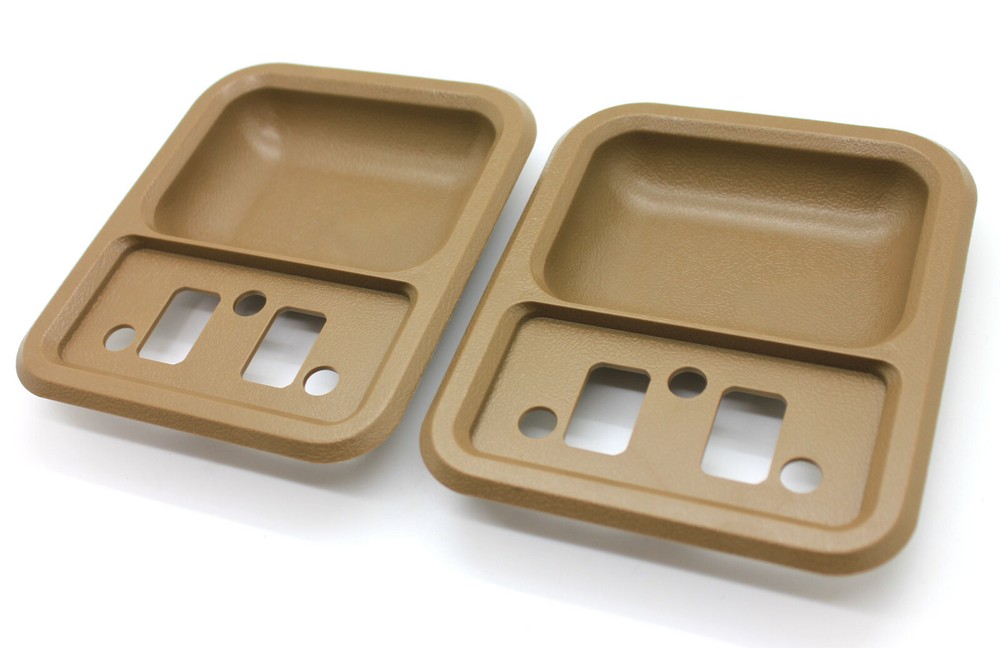 NEW Tan Interior Door Handle Cup PAIR / Fits 1968-1977 Ford Bronco Inside Panel