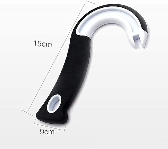 2 Pack Black Manual J Shape Can Opener - Stainless Steel Ring Pull Design