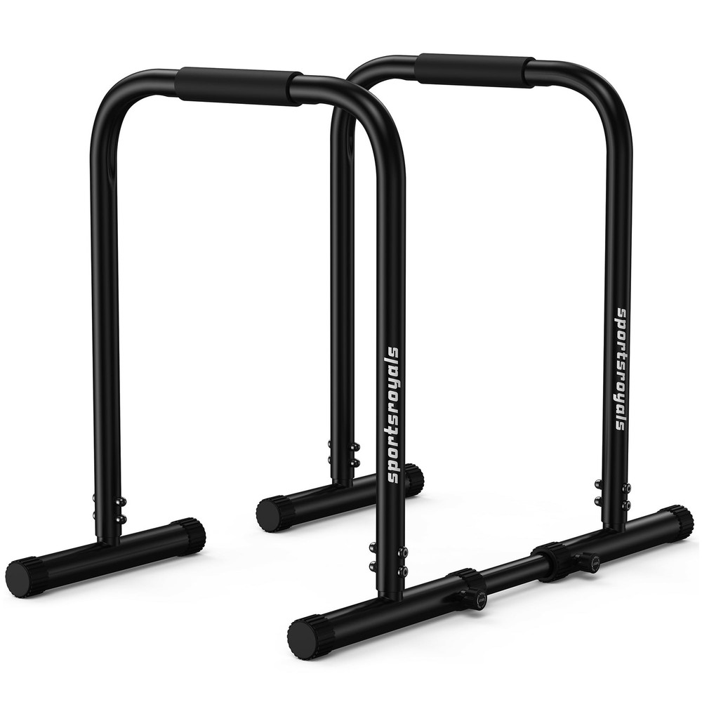 Adjustable Dip Bar Station, Heavy Duty Parallette  Parallel Bars, 400LBS Stab...