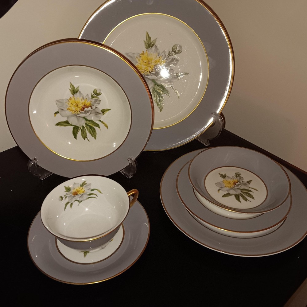 Princess Empcraft Golden Peony 7-piece place setting. Four settings available.