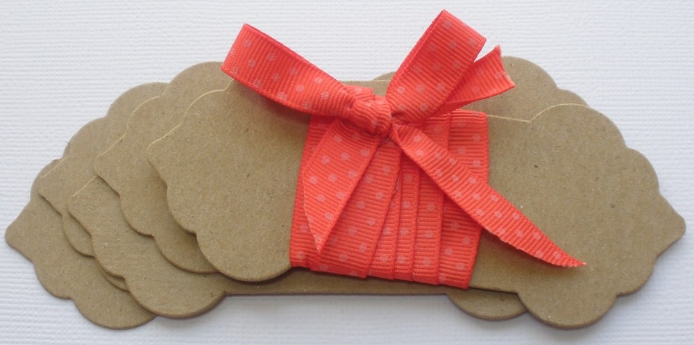 *RIBBON SPOOLS & LABELS* - Nameplate Tags - Bare Chipboard Die Cuts - 2 Sizes
