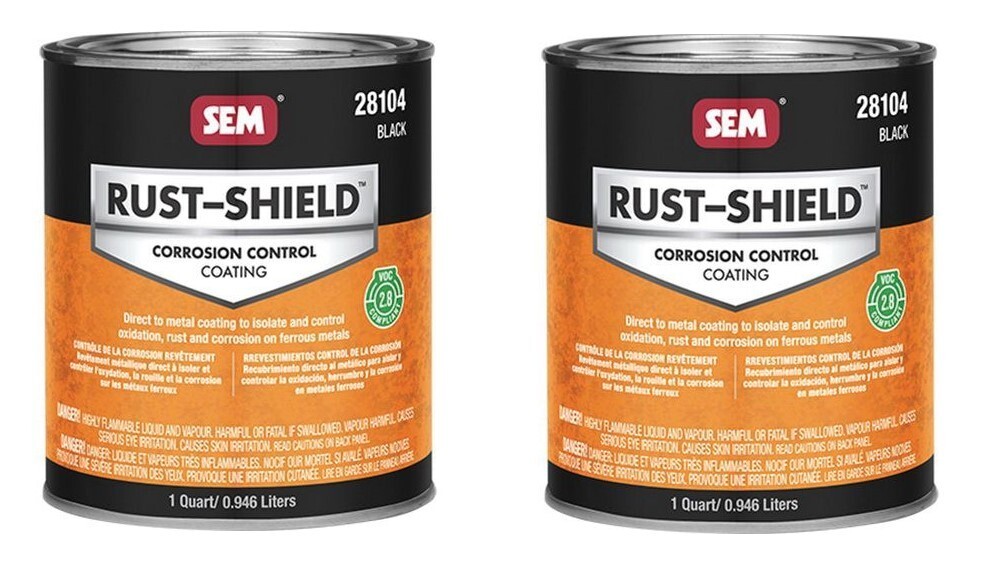 SEM 28104 Rust Shield Black Quart Corrosion Control Coating (2 Pack)