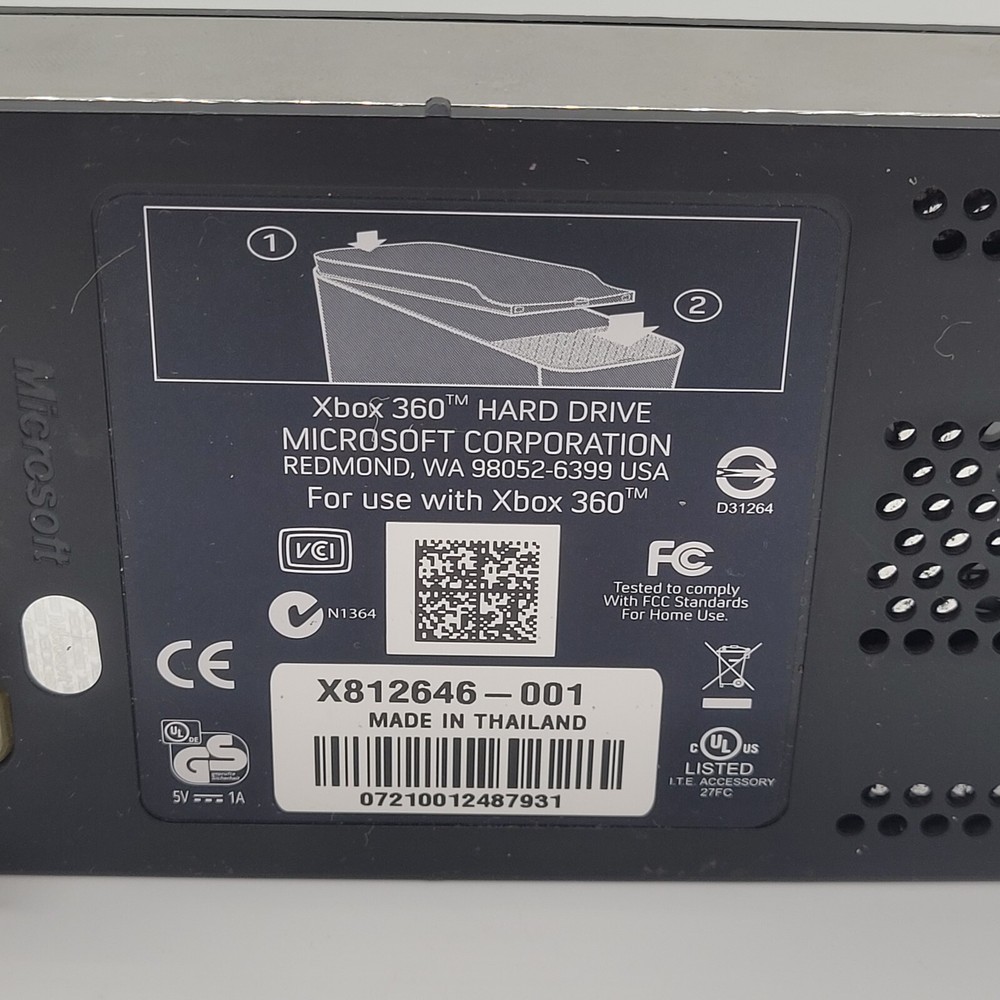 Official Microsoft Xbox 360 External 120GB HDD Hard Drive