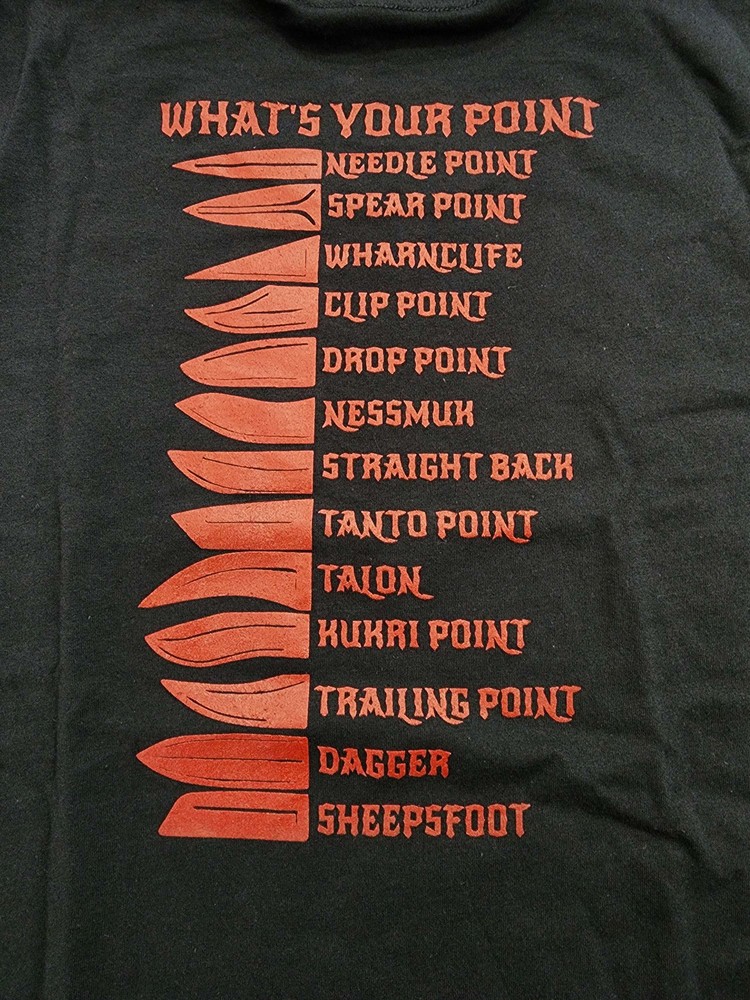 Custom Knife Tshirt, What's Your Point