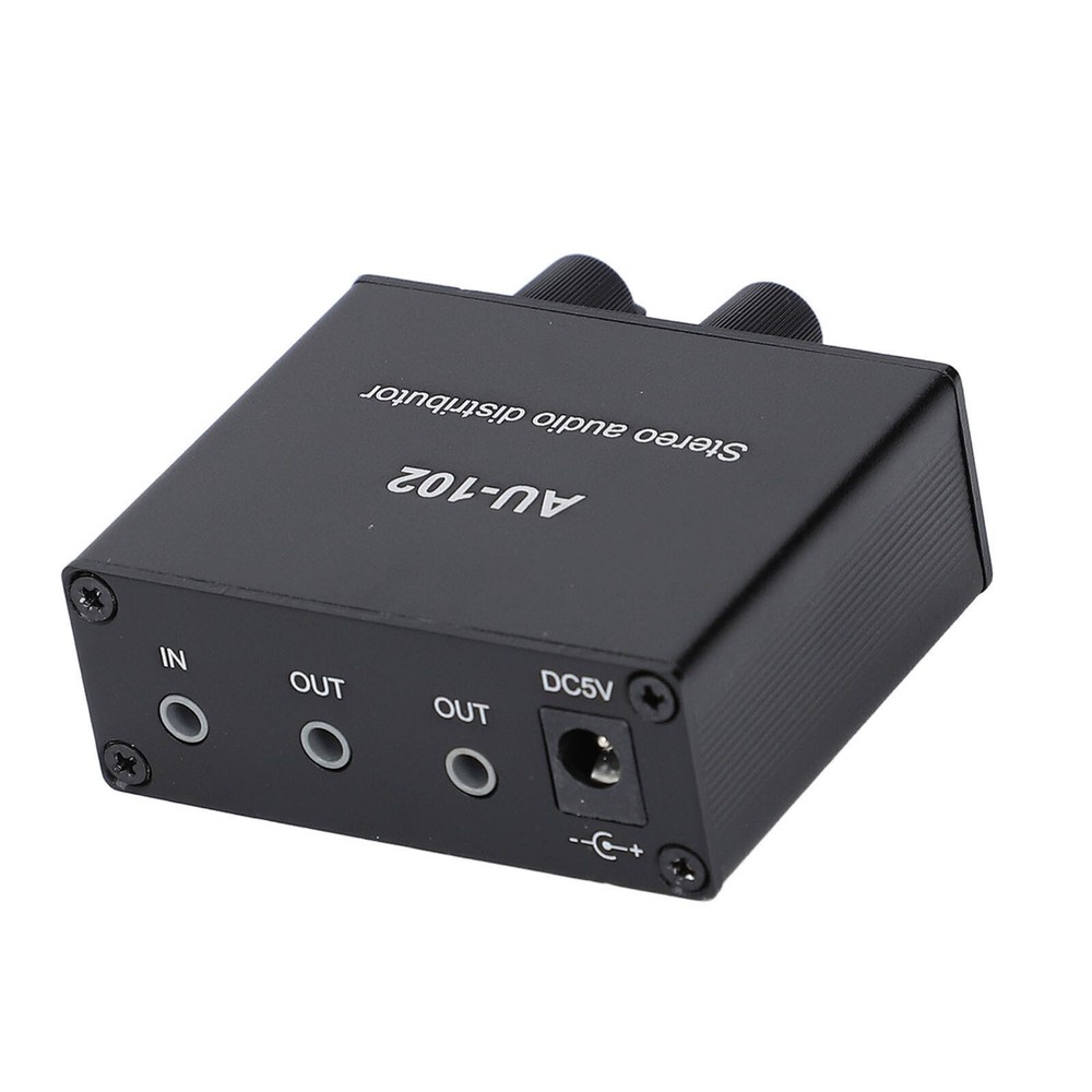 Active Sound Distributor 2 Way 1 in 2 Out Mini Small Amp 3.5mm Interface